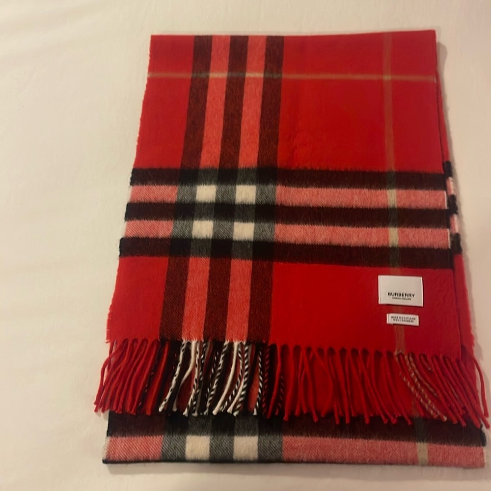 Authentic Burberry Check Cashmere Scarf